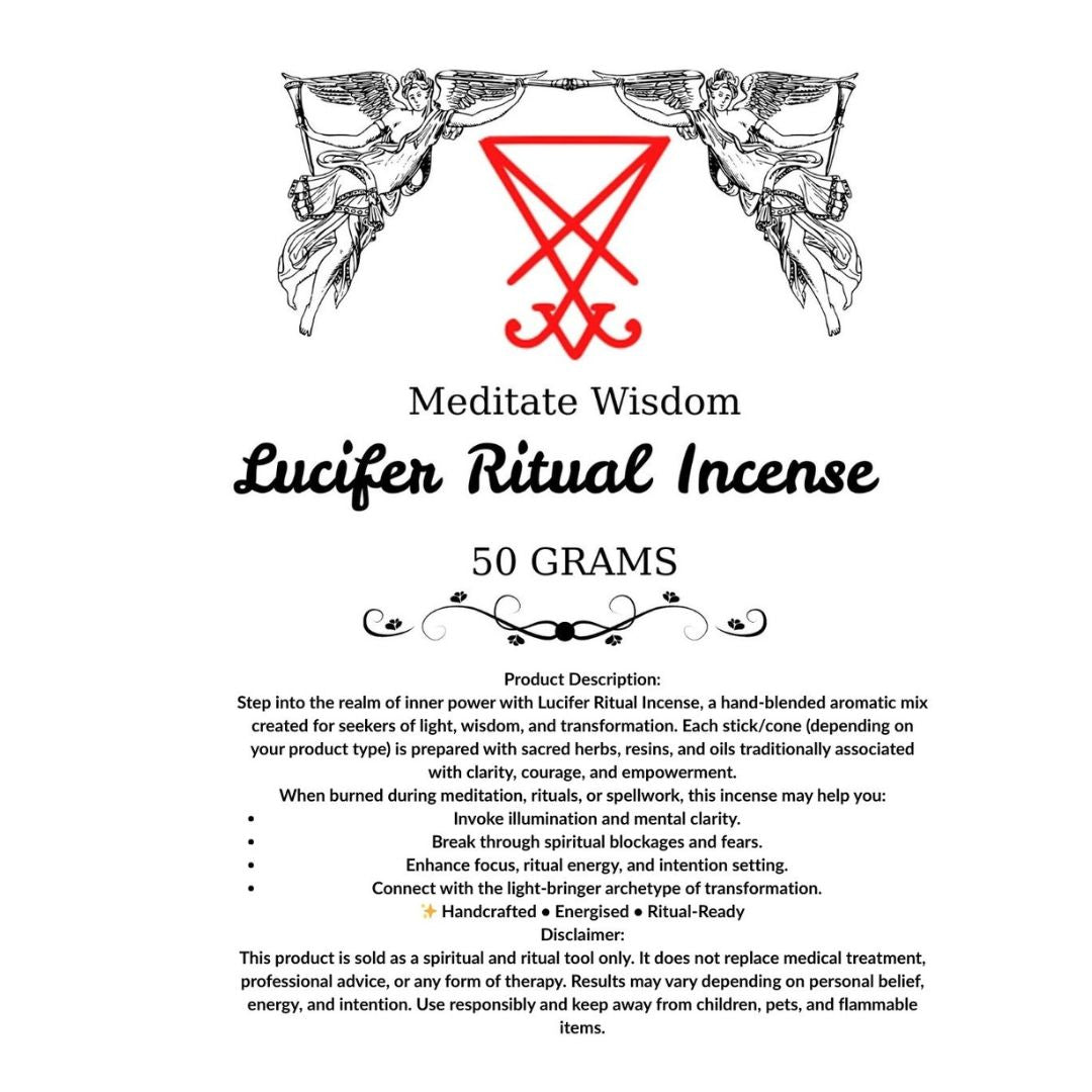 Lucifer Ritual Incense – 50g (Illumination & Transformation Blend)