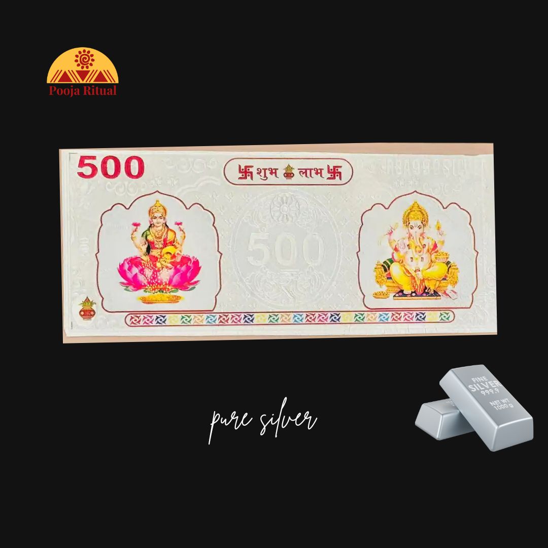 500 Rupees Silver Note with Laxmi & Ganesh – 2g, 999 Pure Silver