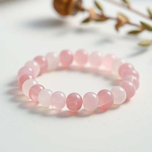 8mm Rose Quartz Bead Bracelet – Elegance and Serenity