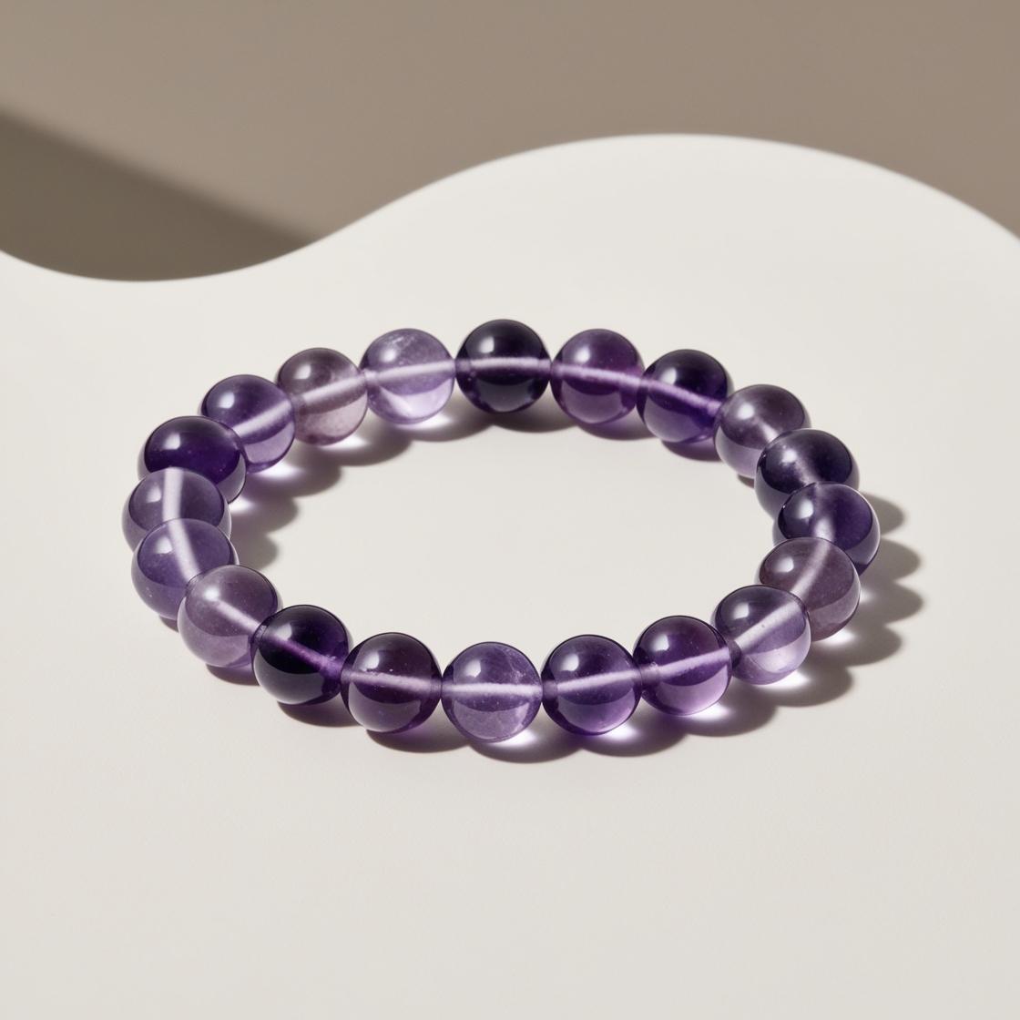 Amethyst 8mm Beaded Bracelet
