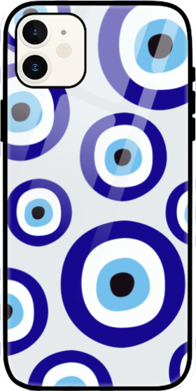 iPhone  glass evil eye case