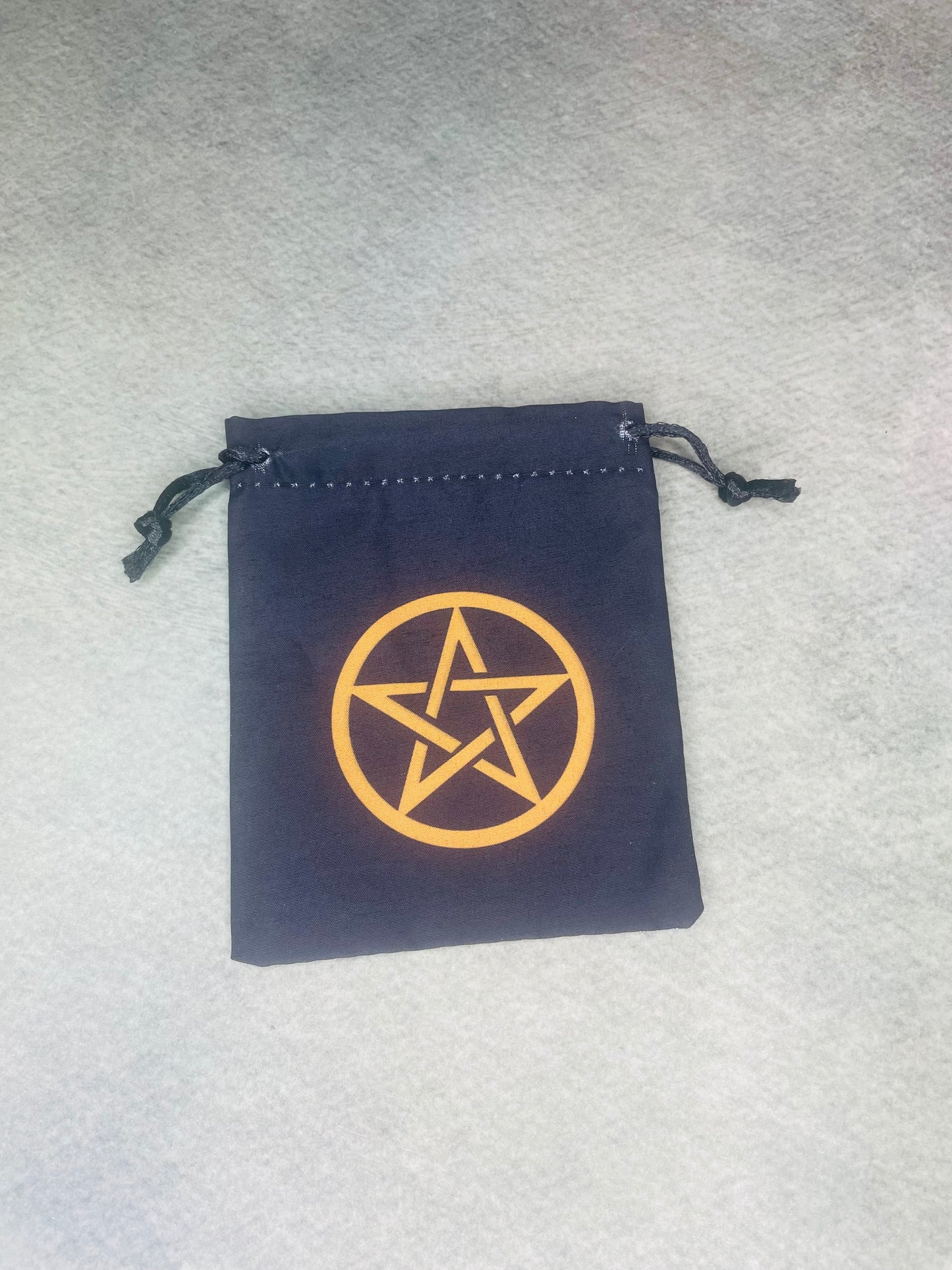 Pentacle draw string pouch for elemental wicca