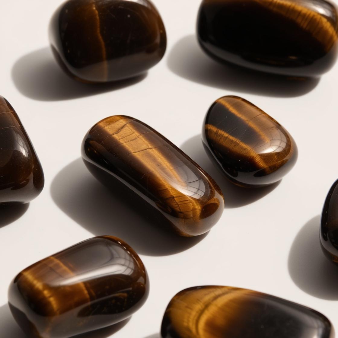 Natural Tiger Eye Tumbles - Polished Stones for Healing, Meditation & Decor 1 pc