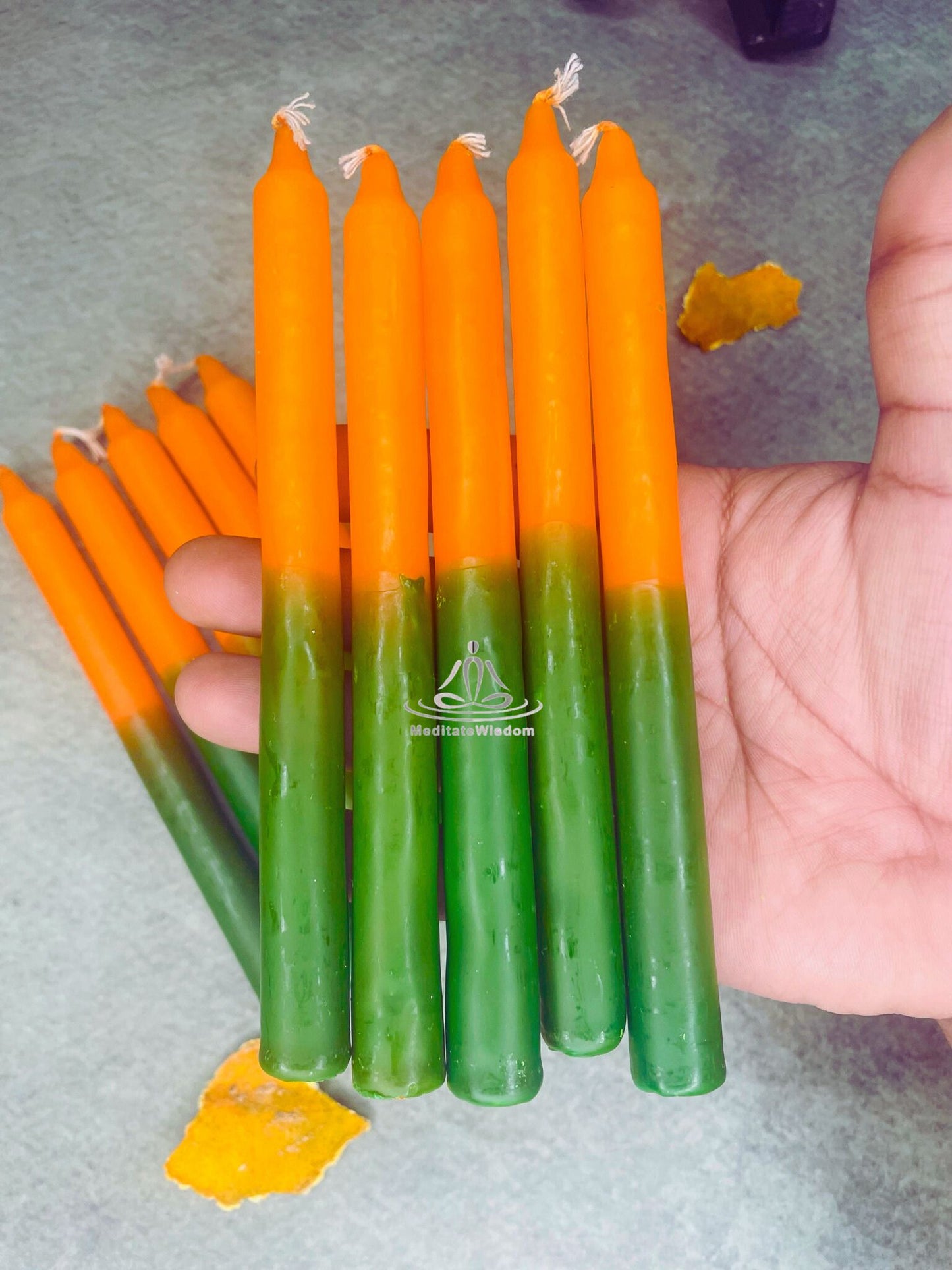 ORANGE AND GREEN ROAD OPENER CANDLE|DOUBLE ACTION