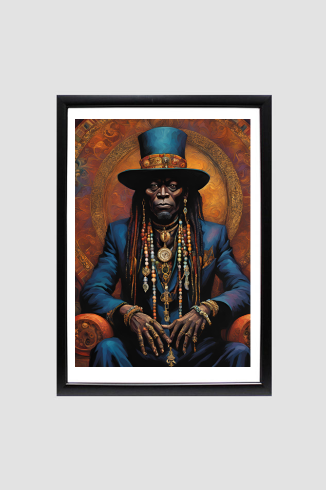 Papa Legba Framed Art - Spiritual Home Decor