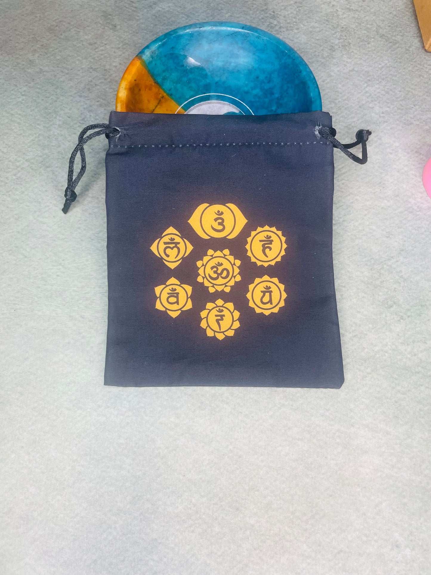 7 chakra black pouch|bag