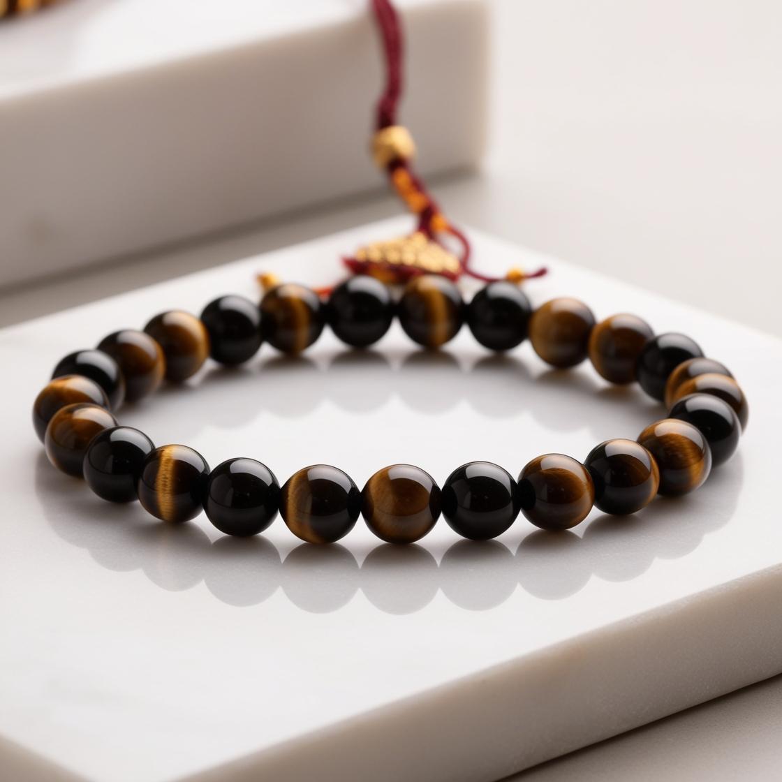 Elegant Tiger Eye Crystal Bracelet - 8mm Beads | Premium Quality