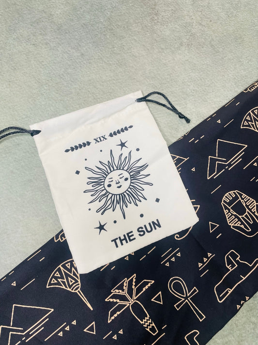 The Sun Symbol Drawstring tarot Pouch