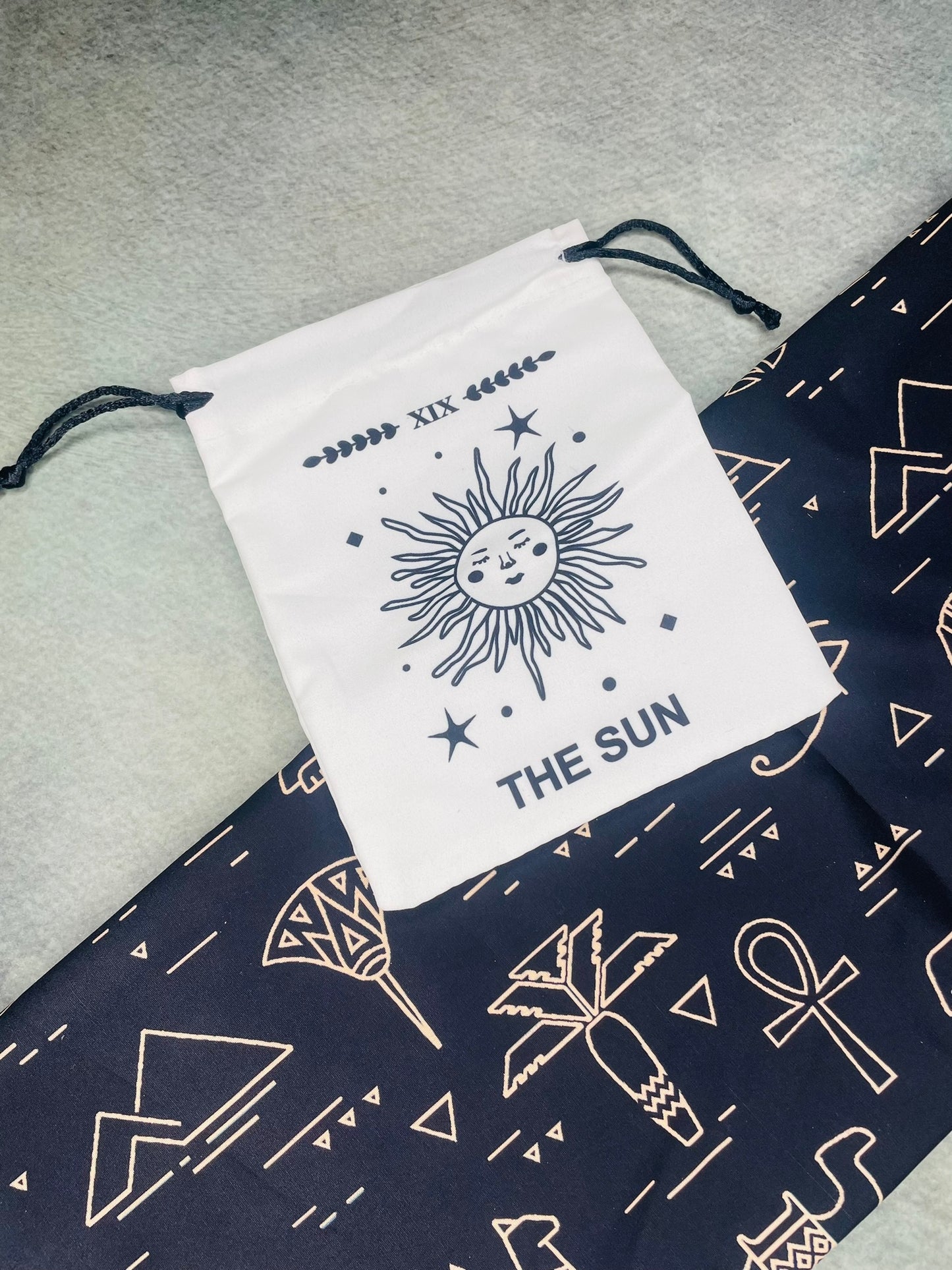 The Sun Symbol Drawstring tarot Pouch