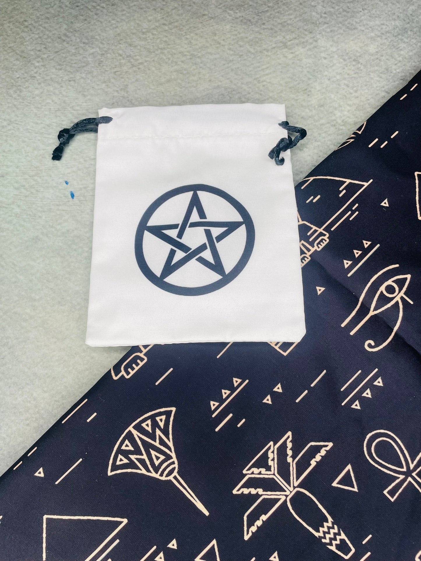 Pentacle Symbol Drawstring Pouch WICCA, Pegan, ritual