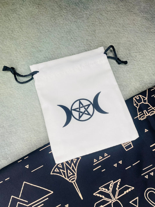 Triple Goddess Symbol Drawstring Pouch