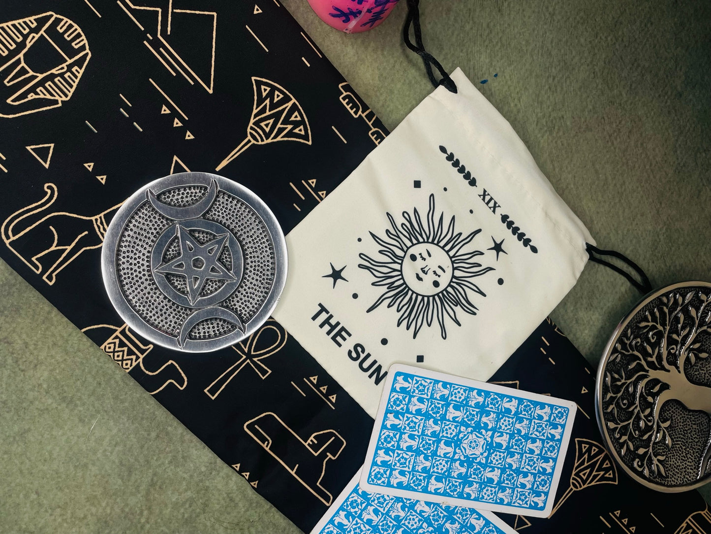 The Sun Symbol Drawstring tarot Pouch