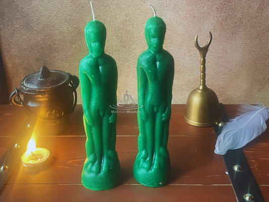 Green Male Candle