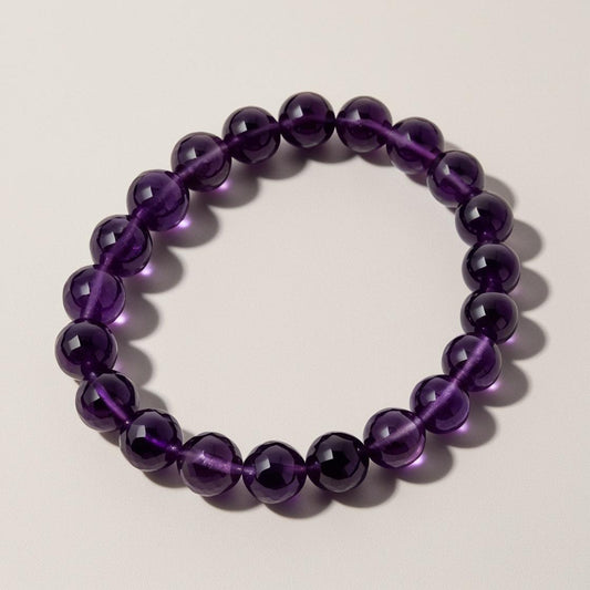 Amethyst 8mm Beaded Bracelet