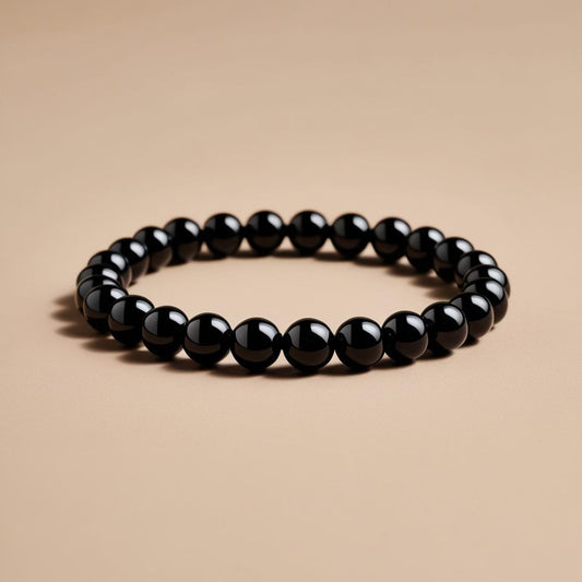 Black Tourmaline 8mm Beaded Bracelet