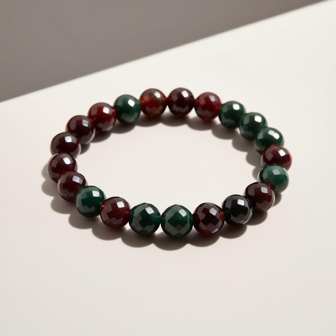 Bloodstone 8mm Beaded Bracelet