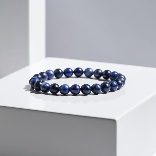 Sodalite 8mm Beaded Bracelet - Wisdom & Communication Crystal