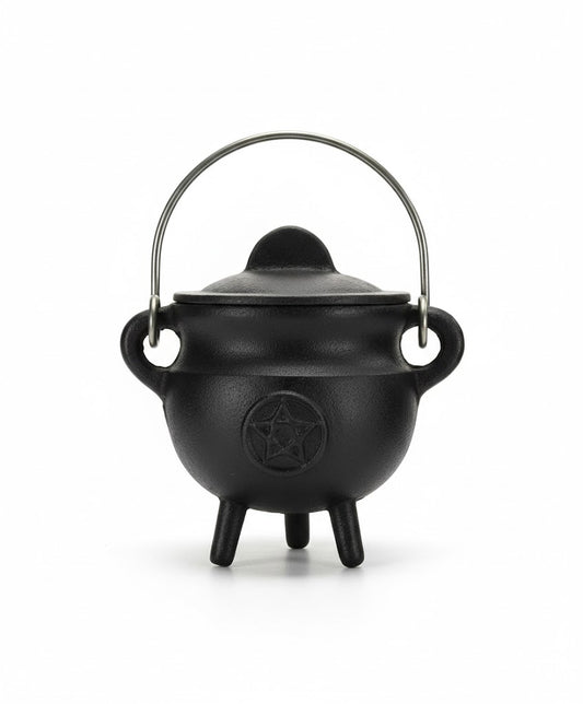 Carved Cast Iron small Cauldron